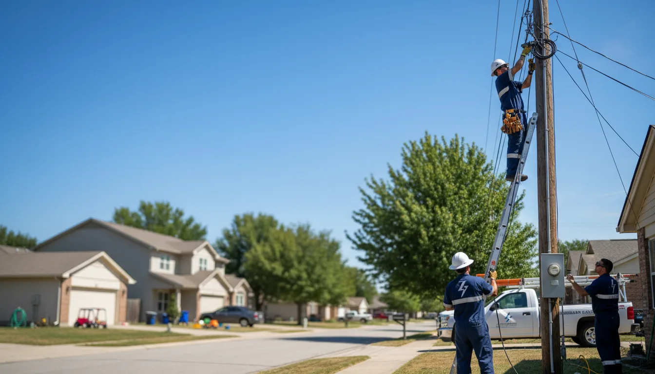 Residential electrician providing installation services in Liverpool, TX